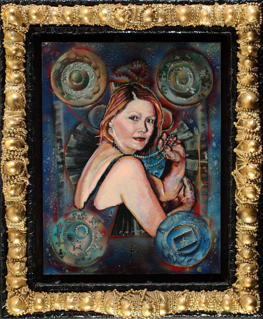 Acrylic and Lacquer on Wood, Framed, 24in x 32in - 2001